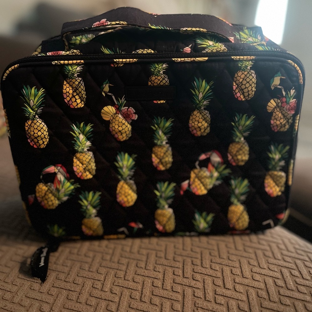 Vera Bradley Black Pineapple Cosmetic Bag